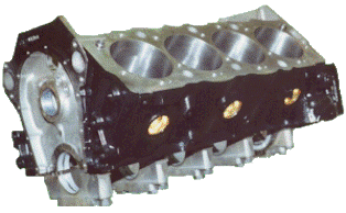 Chevy 383CI Stroker Short Block -16cc Dish Pistons 4 Bolt Main 1